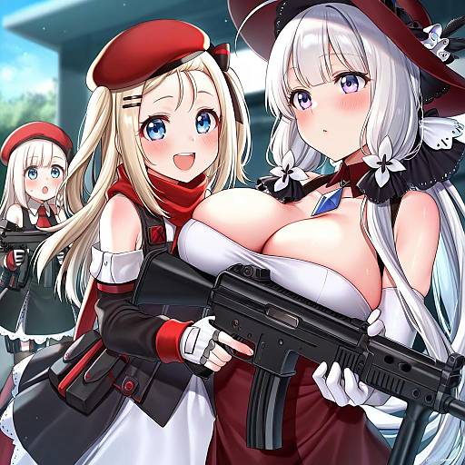 Illustration of Mp5 (girls' frontline), girls' frontline in the style of Yayoi maka