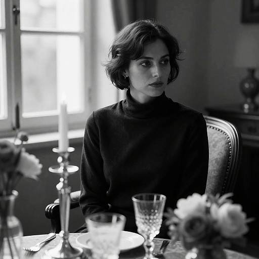 Elegant Monochrome Portrait of a Woman