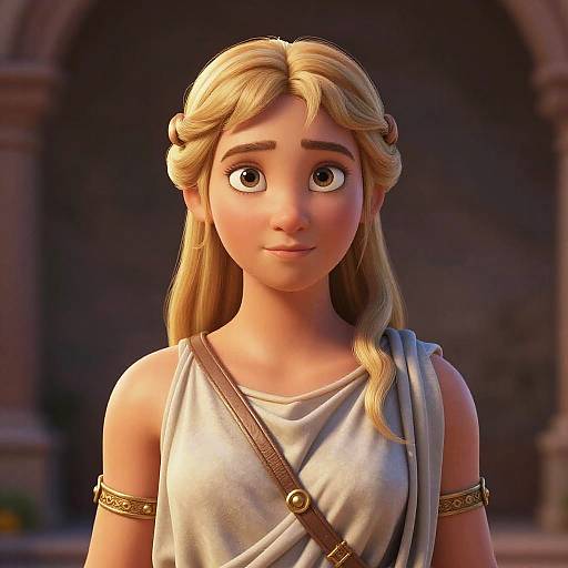 Cinematic Pixar Style Athena Portrait