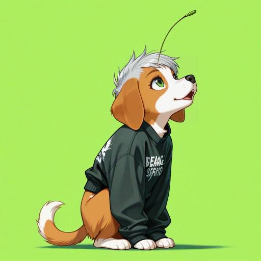 Beagle and Artist in Grunge Style Beagle and Artist in Grunge Style