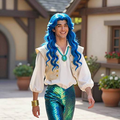 Whimsical Male Little Mermaid Costume