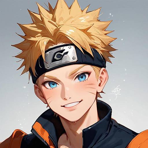 Naruto Uzumaki Anime Portrait