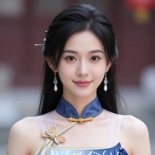 Realistic Lady Hero in Chinese Attire