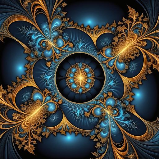 Intricate Fractal Art with Three Wizards Intricate Fractal Art with Three Wizards