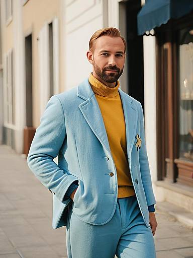 Man in Tintin Costume Cinematic Portrait