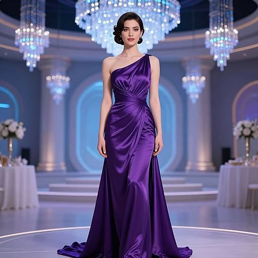 Bulma in Futuristic Purple Dress