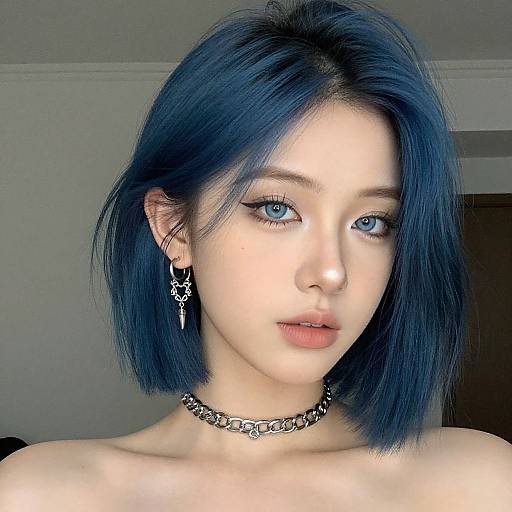 Galaxy Hairstyle Woman Portrait