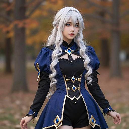 Stunning Carmilla Cosplay in Autumn Scene