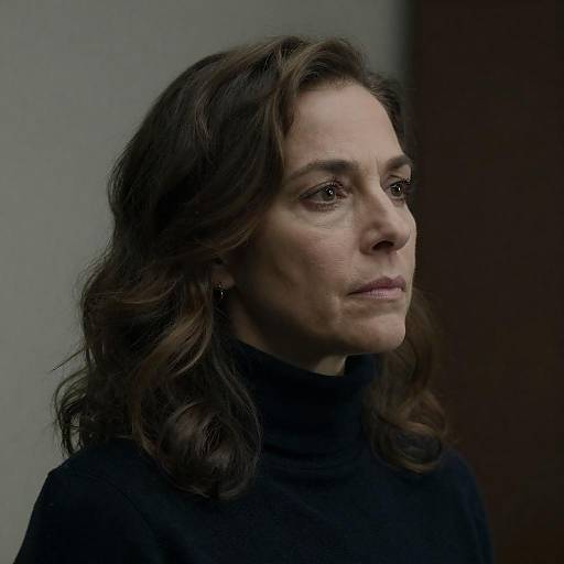 Dramatic Portrait of Middle-Aged Woman