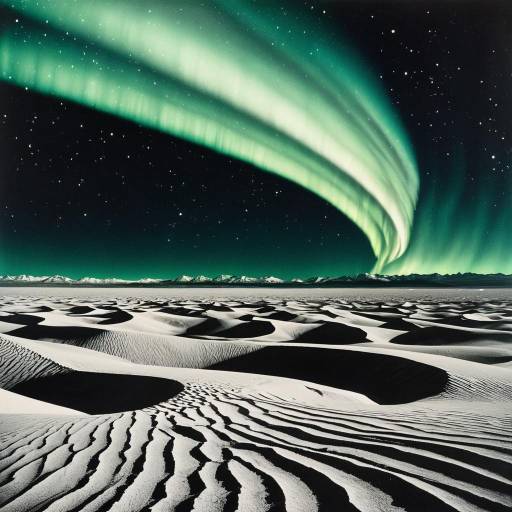 Surreal Northern Lights Over Lunar Desert Plains