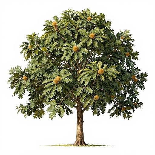 Handroanthus chrysanthus Tree Illustration