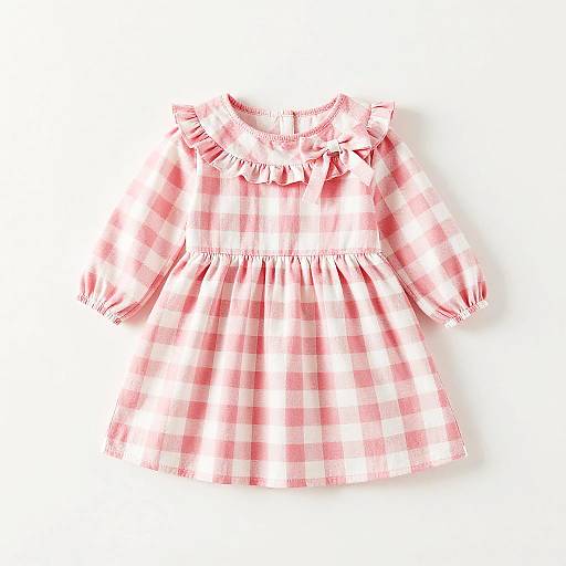 Cute Pink Plaid Baby Dress