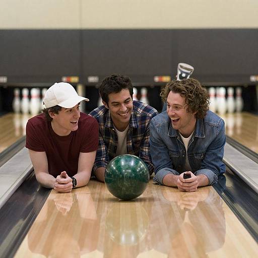 Bowling Lane Laughter: A Fun Scene