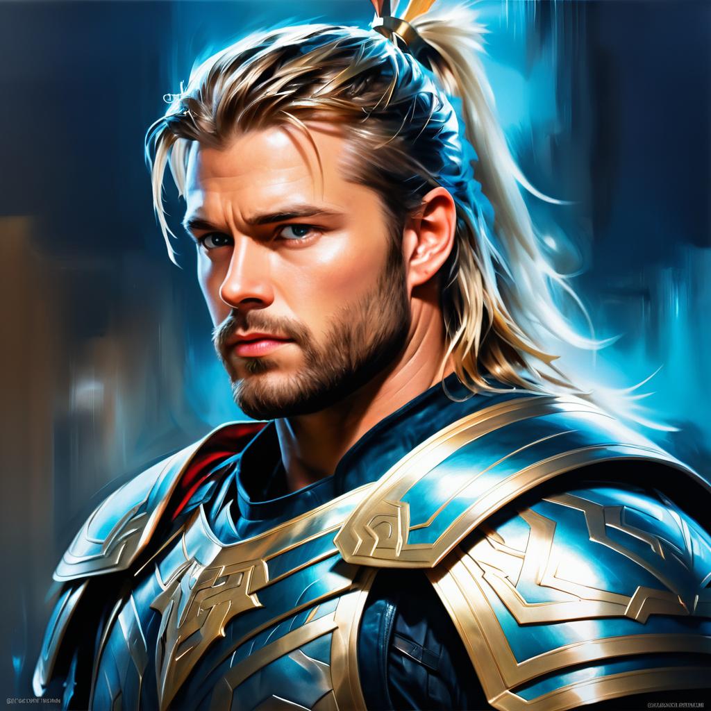 Chris Hemsworth as a Norse God Portrait