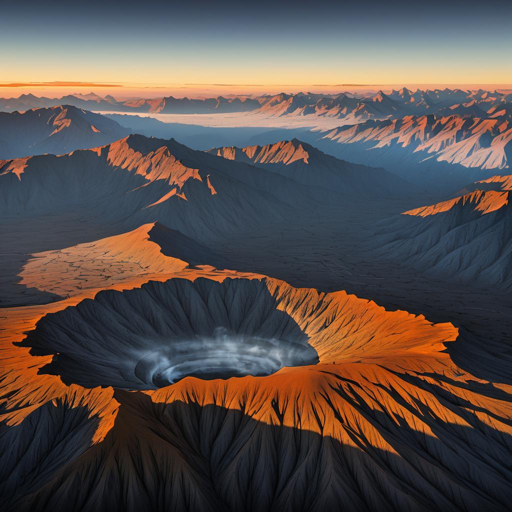 Breathtaking Aerial View of a Crater