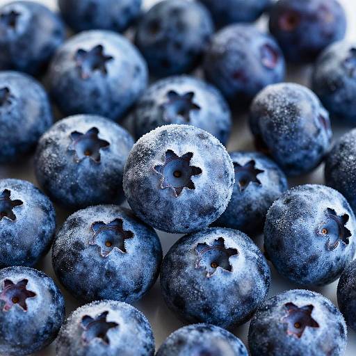 Frosted Fresh Blueberries Close-Up