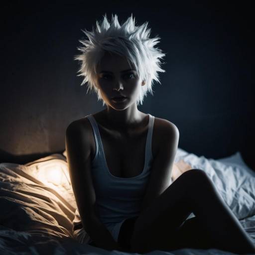 Swedish Model in Dimly Lit Room