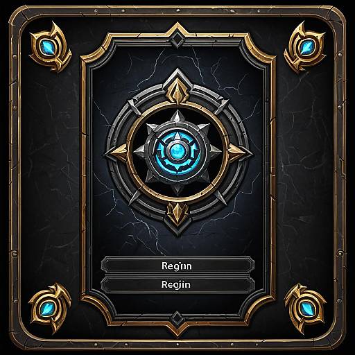 Fantasy Game Login Screen Board