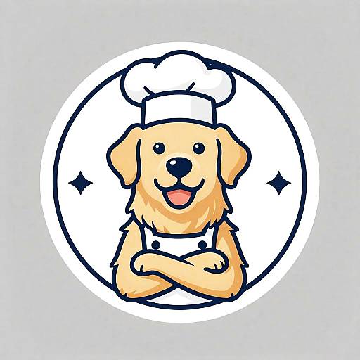 Golden Retriever Chef Logo