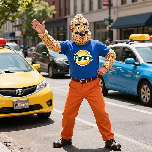 Cheerful Mr. Peanut Promotes NUTmobile