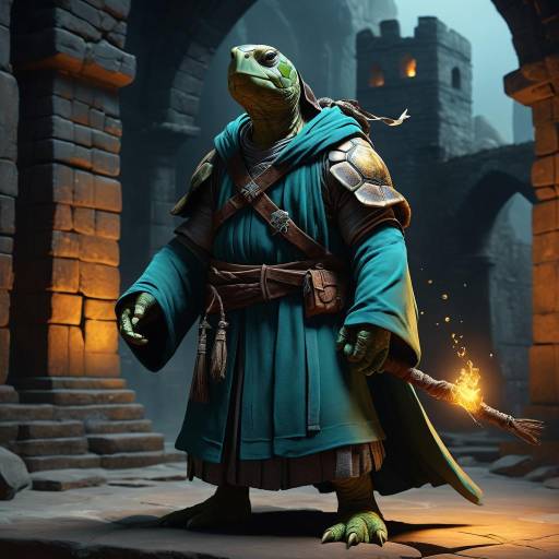 Wizard Turtle Sage in Elemental Robe Wizard Turtle Sage in Elemental Robe