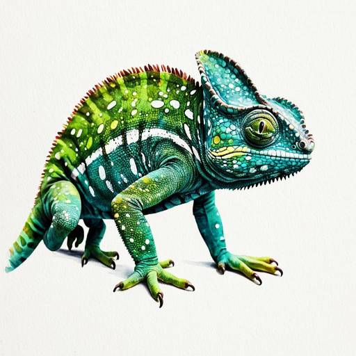 Colorful Watercolor Chameleon in VR