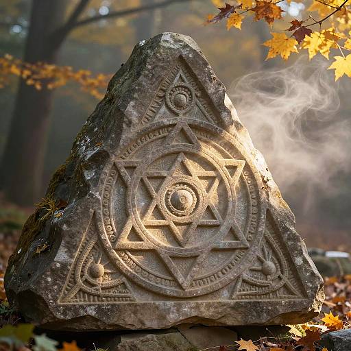 Ethereal Triqueta in Autumn Forest