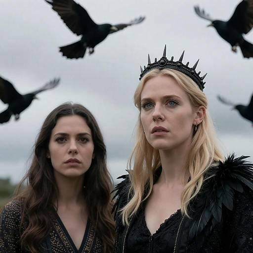 Intense Portrait of Two Women