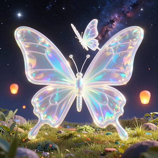 Holographic Butterfly Swarm in Cosmic Meadow