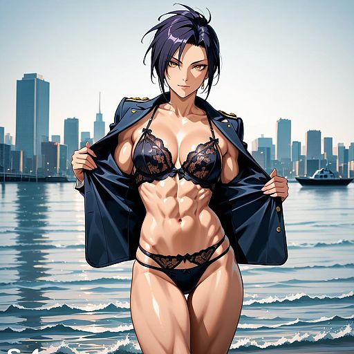 Fierce Businesswoman in Urban Lingerie Shoot