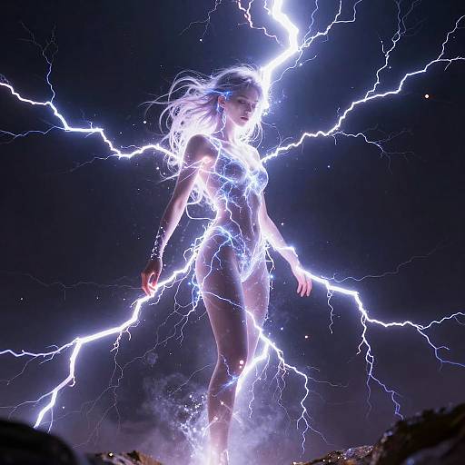 Fantasy Lightning Elemental Figure