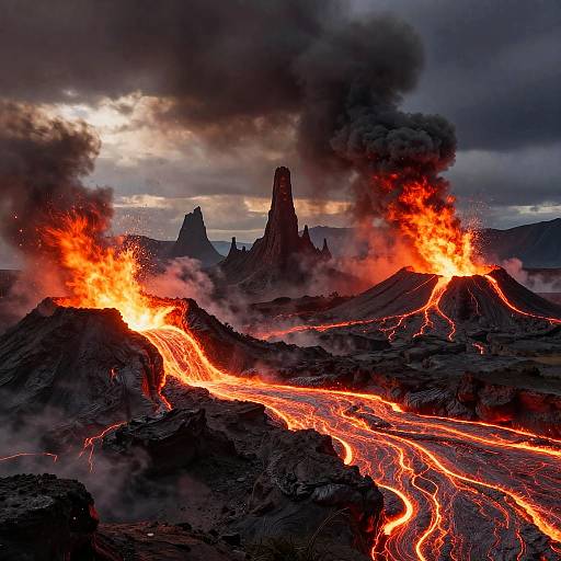 Volcanic Star Wars Planet Landscape