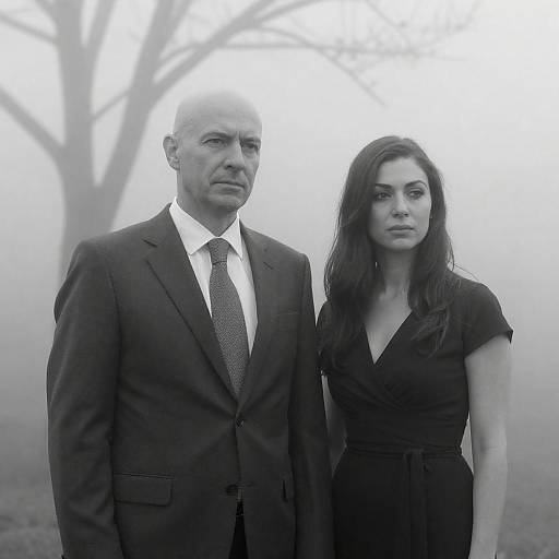 Mysterious Black-and-White Portrait