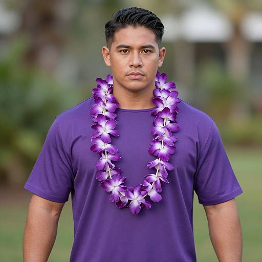 Man in Purple Toga Costume