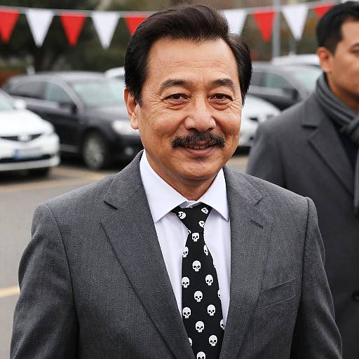 Smiling Man in Stylish Gray Suit