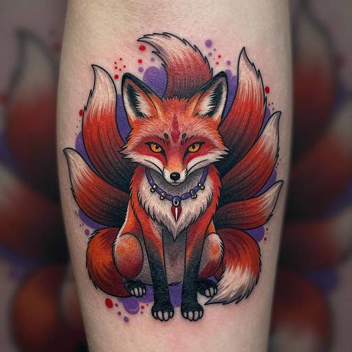 Nine-Tailed Fox Tattoo Design Concept