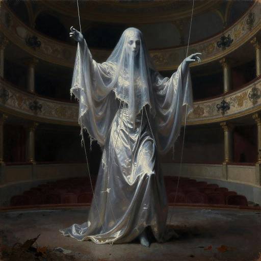 Ghostly Marionette in Abandoned Opera House