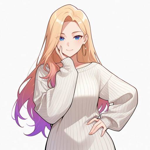 Fashion-Forward Young Adult in Pastels Fashion-Forward Young Adult in Pastels