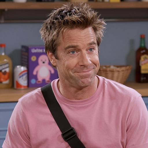 Smiling Man in a Cozy Kitchen