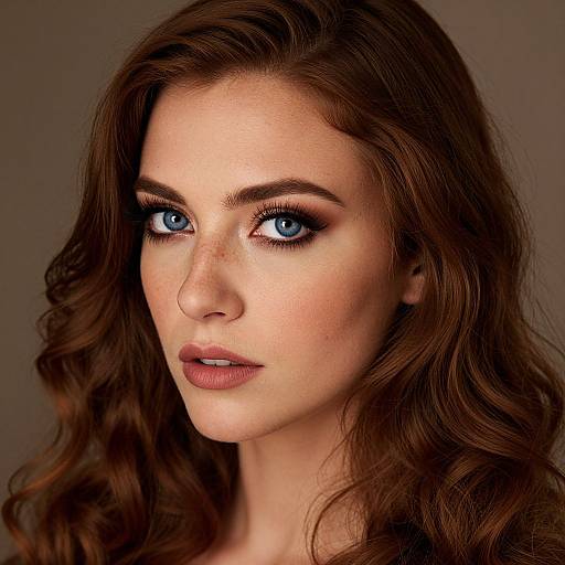 Andean Woman Portrait with Blue Eyes