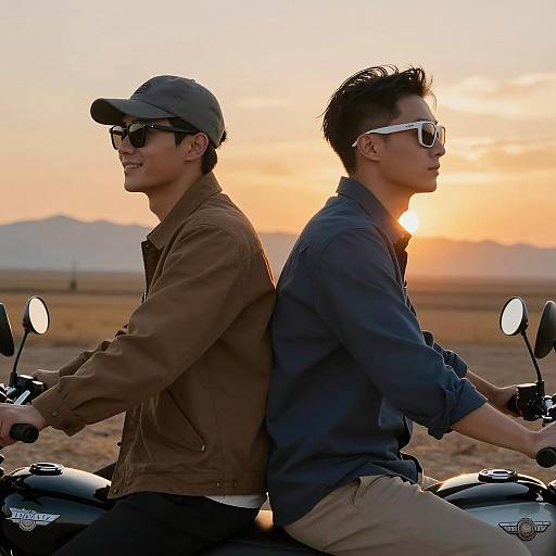 Motorcycle Adventure: Sunset Ride