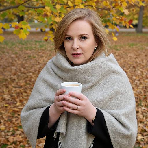 Cozy Autumn Walk with Coffee