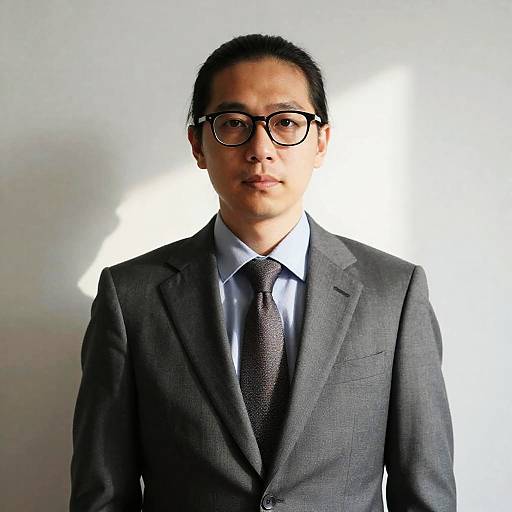 Portrait of Businessman in Gray Suit