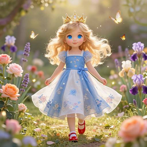 Enchanting Girl in Magical Garden