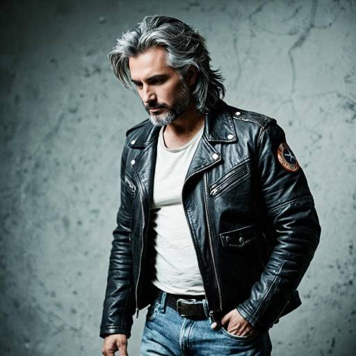 Vintage Cosplay of Rugged Middle-Aged Man