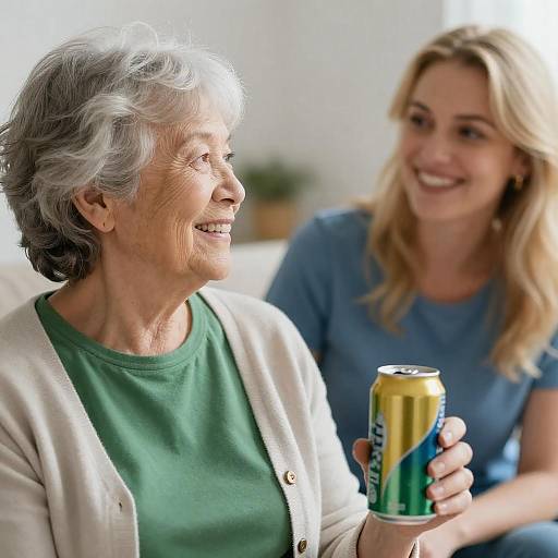 Smiling Women in Casual Indoor Setting