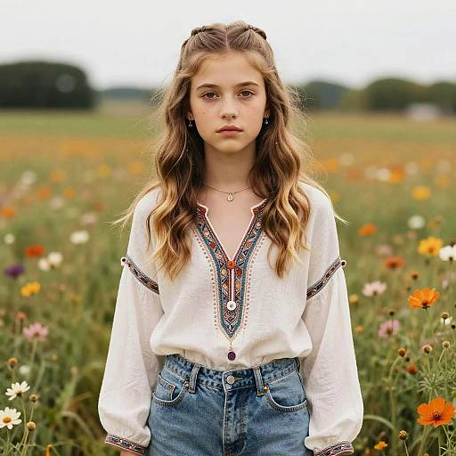 Boho Teen with Drop Fade Haircut