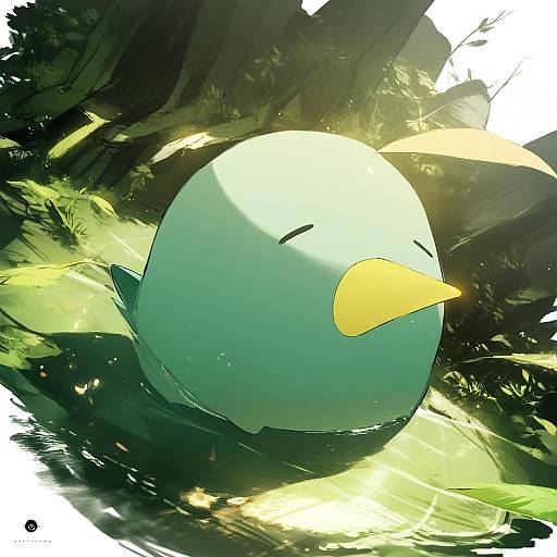 Illustration of Gulpin, pokemon in the style of Siirakannu