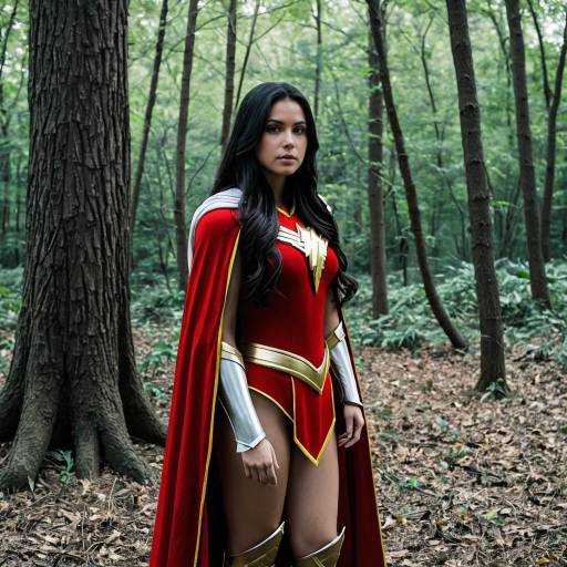 Female Shazam Cosplay in Forest