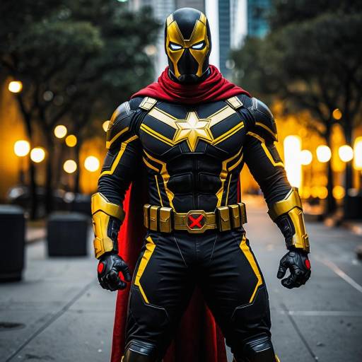 Cinematic Bishop Cosplay in Black and Yellow